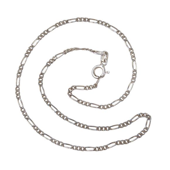 Figaro Chain Anklet | Mexican Sterling Silver 925 11" - Picture 1 of 7